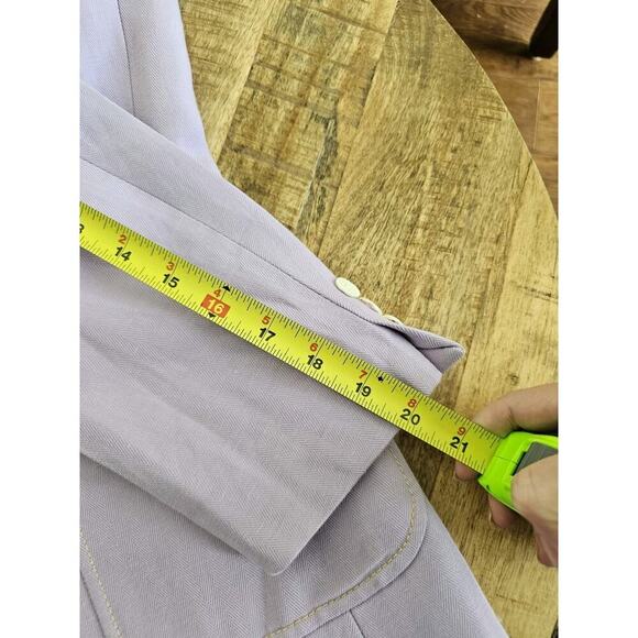 Domenico Vacca Linen Blend Blazer Women's Size 8 Purple Made in Italy Luxury - Picture 11 of 11